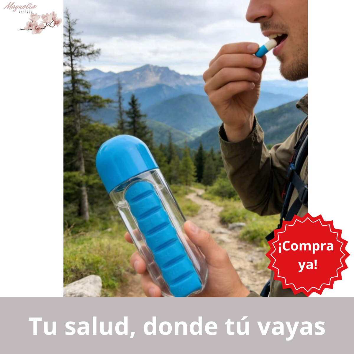 Pastillero + Botella 2 en 1"
